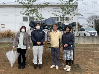恵みの雨の地鎮祭