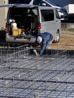 田山建設事務所新築工事・コンクリート打設