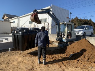 田山建設事務所新築工事・浄化槽設置