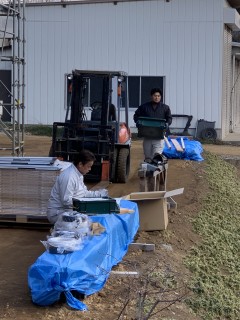 田山建設事務所新築工事・太陽光パネル設置