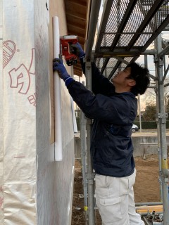 田山建設事務所新築工事・透湿防水遮熱シート