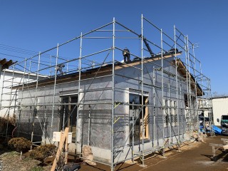 田山建設事務所新築工事・1/25の現場