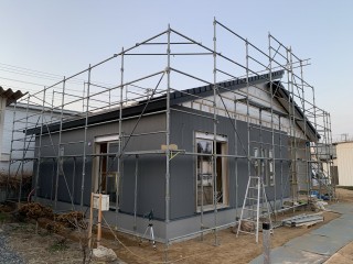 田山建設事務所新築工事・2/13日の現場