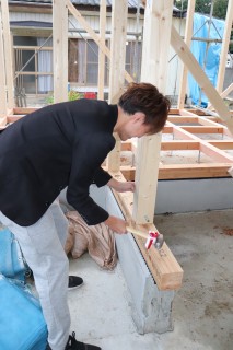 地震に強い家づくり 10/14日の様子