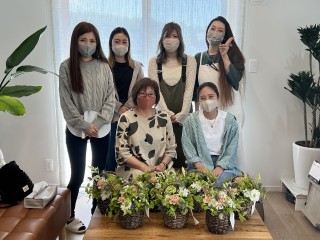田山建設（小美玉市）でフラワーワークショップ