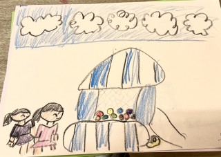 ゴールデンウィークに子供のあそび場で遊んだ思い出の絵