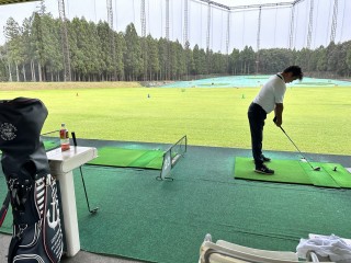 ゴルフ朝練からのお仕事
