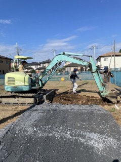小美玉市モデルハウス基礎工事着工