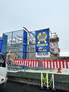 水戸市テクノストラクチャーの家・上棟祝の餅まき