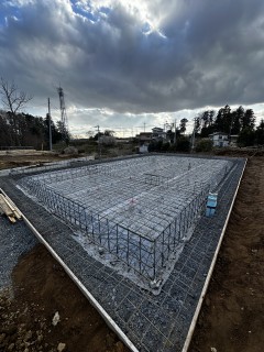車庫兼物置・基礎工事