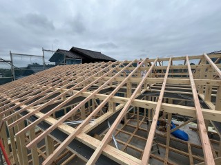 小美玉市Y様邸新築工事　屋根下地完了！