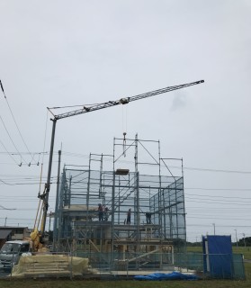 常磐の杜に3棟目のテクノストラクチャーの家が上棟