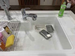 排水溝のつまりをあれでなおしました