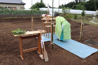 地震に強い家の地鎮祭