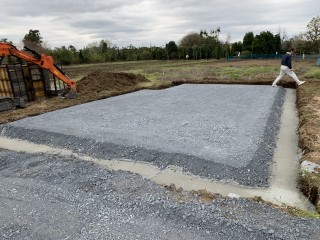 地震に強いテクノストラクチャーの家の基礎工事が始まりました