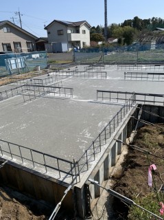 水戸市のテクノストラクチャーの家・基礎工事中