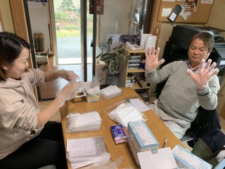 コロナに負けないという思いをマスクに込めて